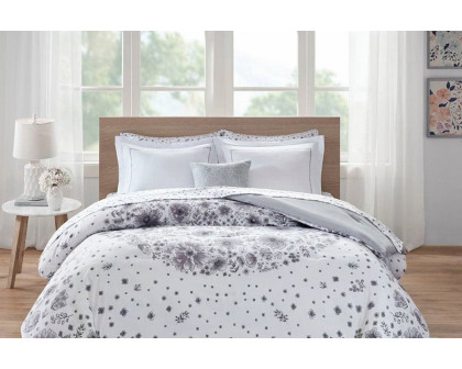 FaFurn 8-Piece Floral Pattern Microfiber Comforter Set - Twin XL Size