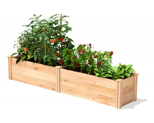 FaFurn Farmhouse Narrow Wood Raised Garden Bed - Tall