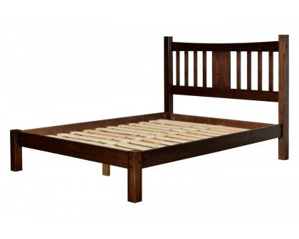 FaFurn - Farmhouse Platform Bed with Headboard (ESPWBS42589317)