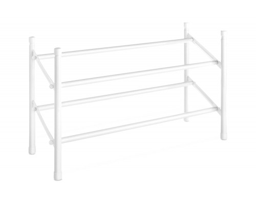 FaFurn - 2-Tier Stackable Shoe Rack Organizer Storage Shelves in White