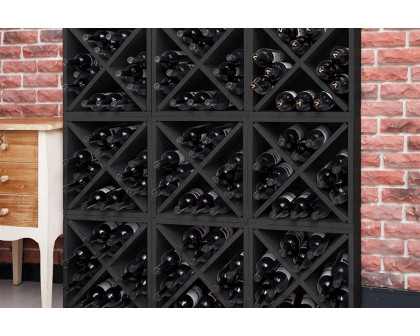 FaFurn™ - Stackable 12-Bottle Wine Rack in Espresso Brown Wood Finish