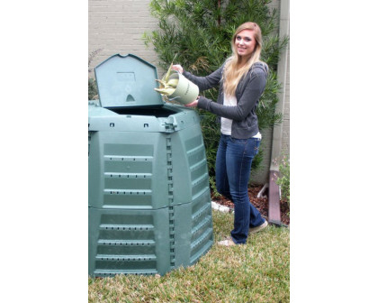 FaFurn - Green Recycled Plastic 267 Gallon Compost Bin For Home Composting