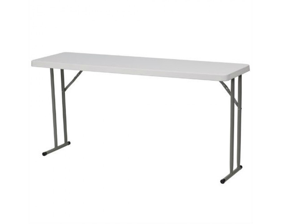 FaFurn - Commercial Grade Folding Table in White, Plastic