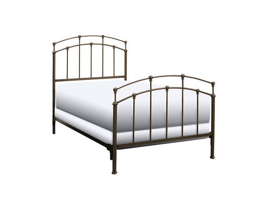 FaFurn - Twin Size Bed Frame with Headboard and Footboard in Black, Metal