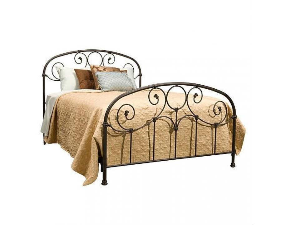 FaFurn Full Size Bed Frame with Softly Rounded Shoulders - Rusty Gold, Metal