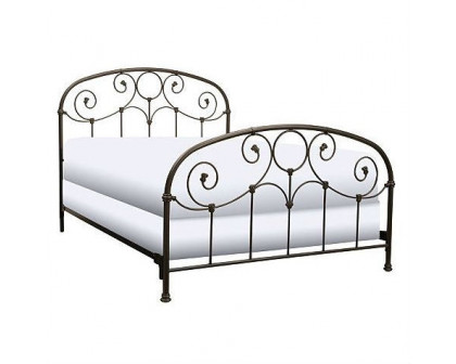 FaFurn Full Size Bed Frame with Softly Rounded Shoulders - Rusty Gold, Metal