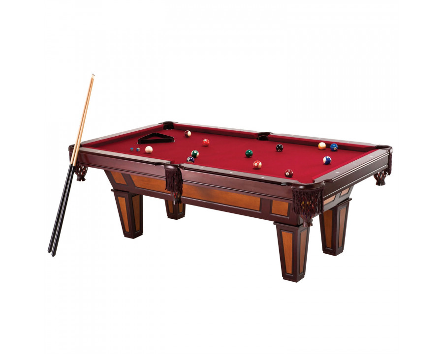 FaFurn - Pool Table with Wool Top and Fringe Drop Pockets