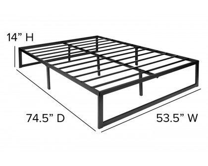 FaFurn Full Size Platform Bed - Black, Metal