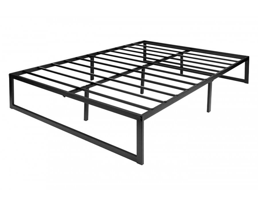 FaFurn Queen Size Platform Bed - Black, Metal