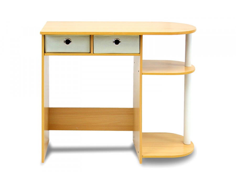 FaFurn - Home Office Laptop Computer Desk Table in Beech Ivory