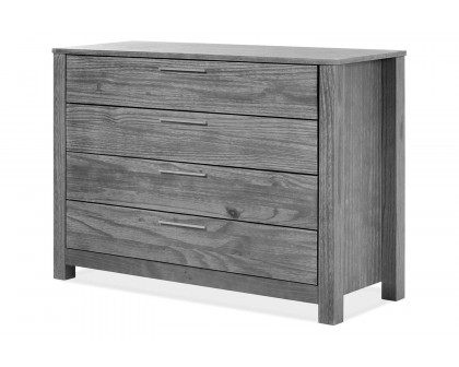 FaFurn Farmhouse Traditional Rustic 4 Drawer Dresser - Gray