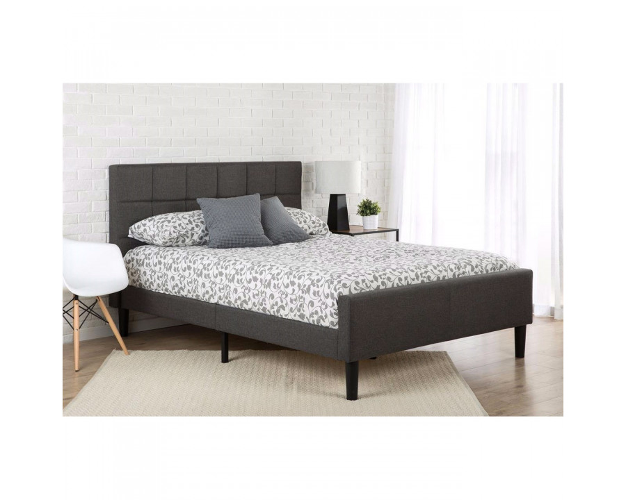 FaFurn - Full Size Platform Bed Frame with Headboard and Footboard