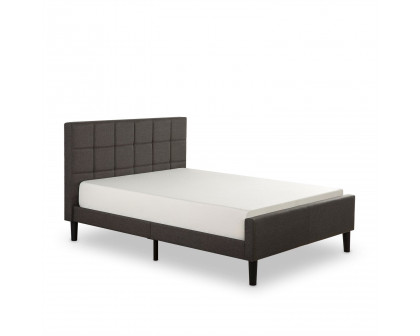 FaFurn - Full Size Platform Bed Frame with Headboard and Footboard