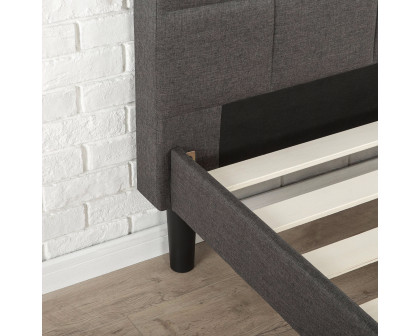 FaFurn - Full Size Platform Bed Frame with Headboard and Footboard