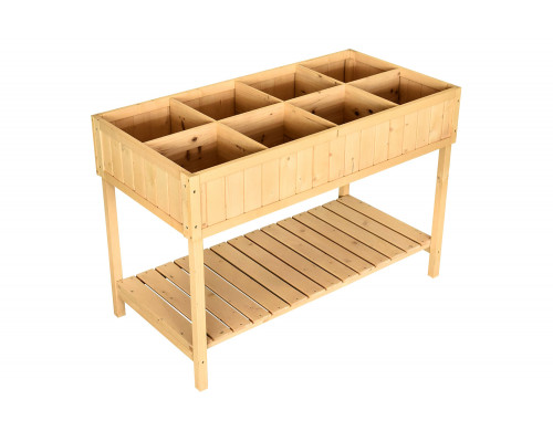 FaFurn - Farmhome 8 Grid Fir Wooden Raised Garden Planter Box