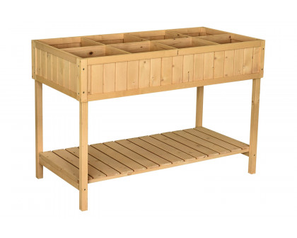 FaFurn Farmhome 8 Grid Fir Wooden Raised Garden Planter Box