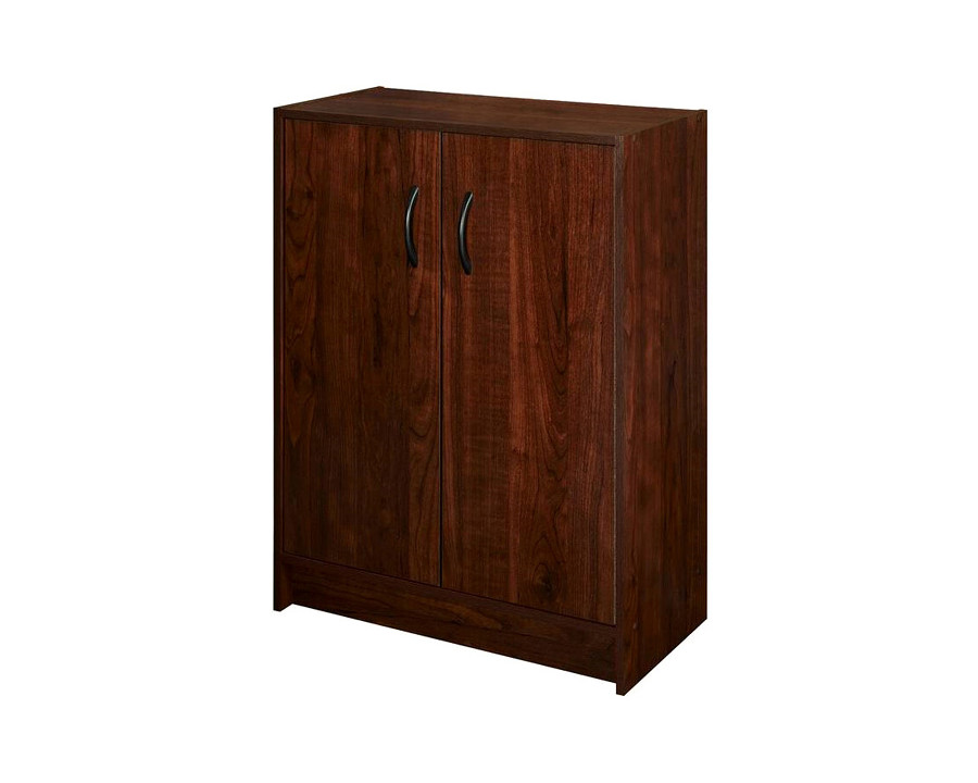 FaFurn - Modern Cherry 2 Door Adjustable Shelves Accent Cabinet Storage Chest