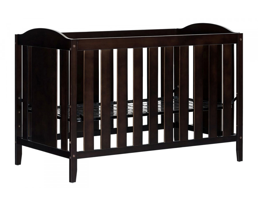 FaFurn - Traditional Vintage 3-In-1 Convertible Baby Crib Toddler Bed in Espresso