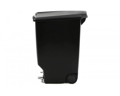 FaFurn - Black 10-Gallon Narrow Kitchen Trash Can with Easy Step-On Lid