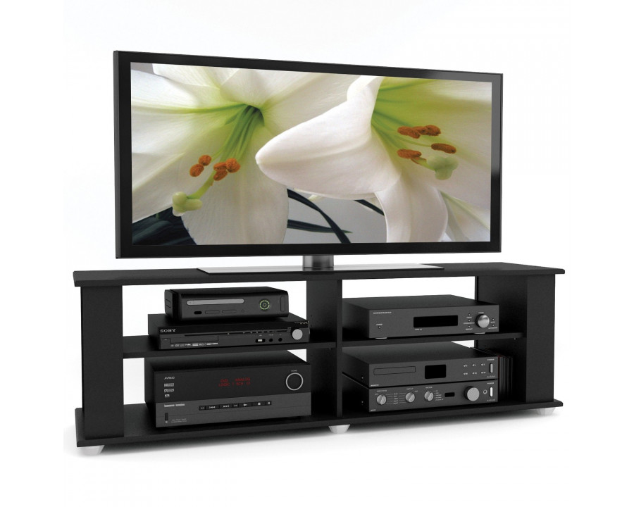 FaFurn - Modern TV Stand in Black, Wood