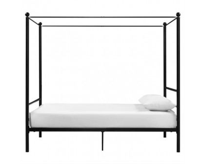 FaFurn - Full Size Canopy Bed Frame in Black, Metal