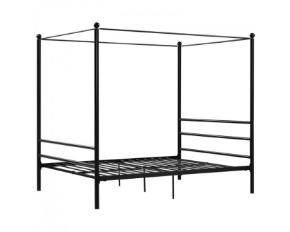 FaFurn - Full Size Canopy Bed Frame in Black, Metal