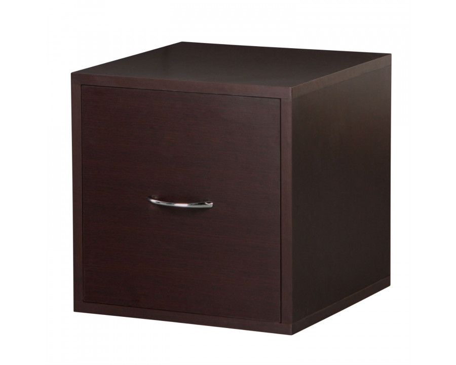 FaFurn Cabinet Storage Cube - Espresso, Wood