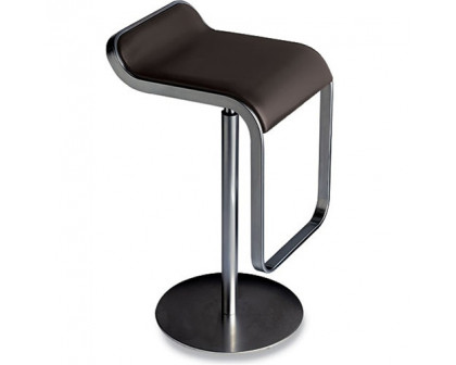 FaFurn - Barstool with Leather Seat in Brown