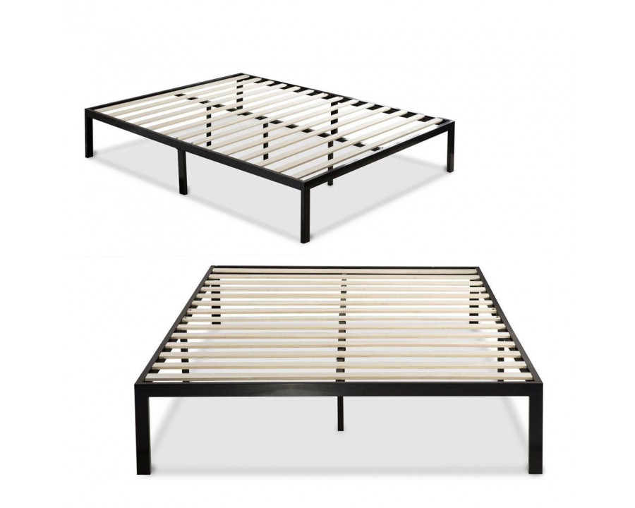 FaFurn - Full Size Platform Bed Frame with Mattress Support Slats in Metal