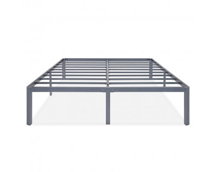 FaFurn - Full Size Platform Bed Frame with Round Corners in Metal