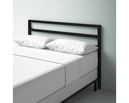 FaFurn Modern Full Size Headboard - Matte Black, Metal