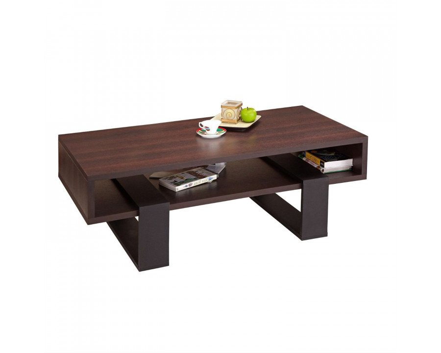 FaFurn - Modern Coffee Table in Black/Walnut