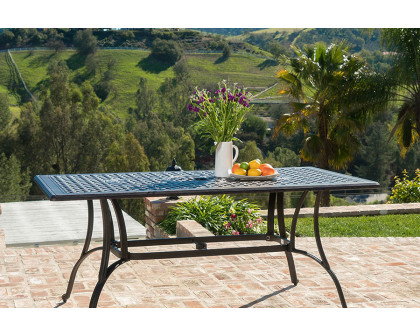 FaFurn - Cast Aluminum 40 X 70 Inch Outdoor Dining Table in Bronze