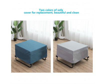 FaFurn - Folding Bed Frame with Mattress and Casters