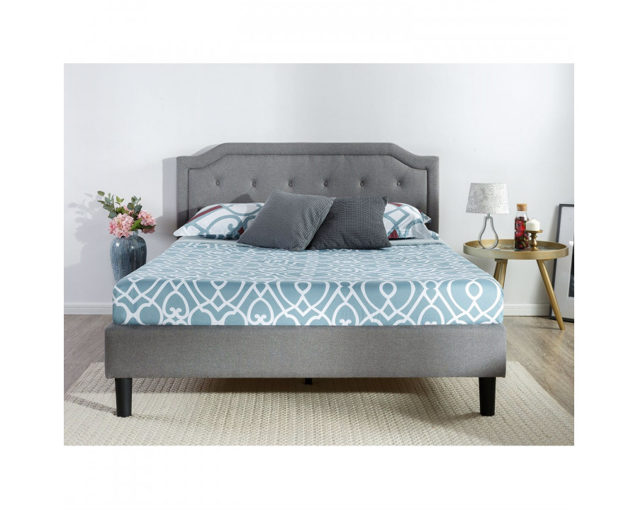 FaFurn - Full Size Platform Bed Frame with Classic Button Tufted Headboard