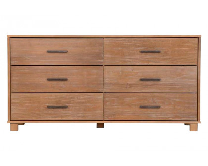 FaFurn Modern Farmhouse Solid 6 Drawers Double Dresser - Pine, Wood