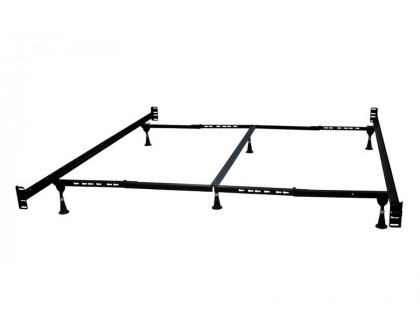 FaFurn - Adjustable Metal Bed Frame with Headboard Footboard Brackets