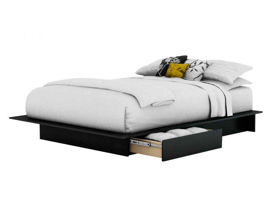 FaFurn - Full/Queen Size Modern Platform Bed Frame with 2 Storage Drawers