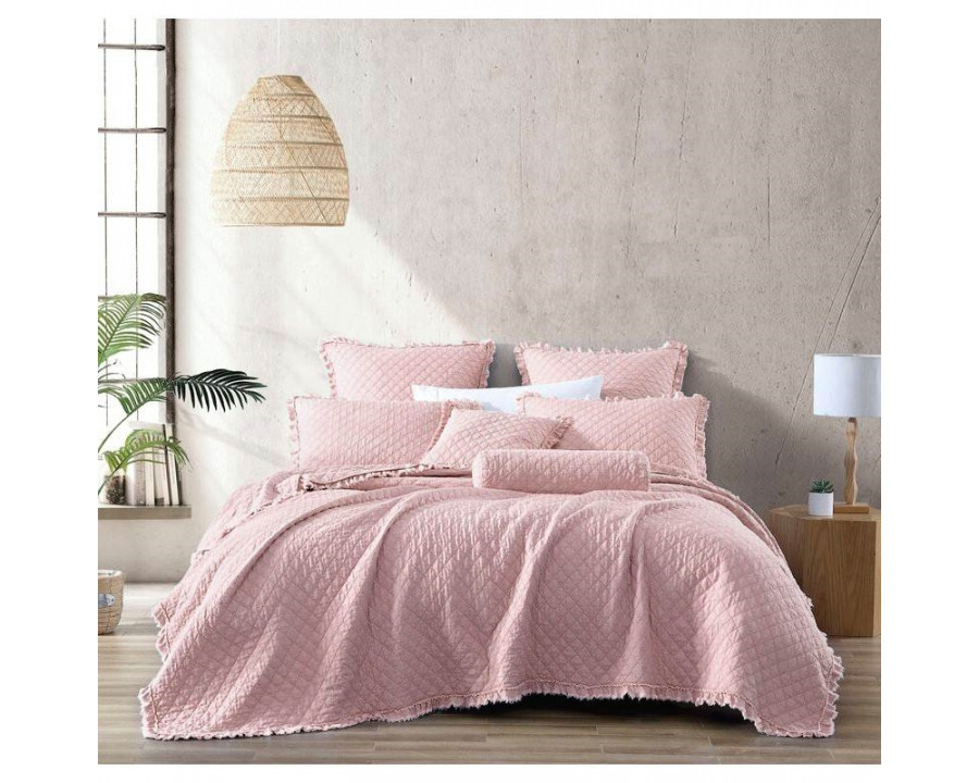 FaFurn - Bedspread Set with Frayed Edges