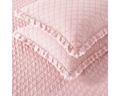 FaFurn Full/Queen Size Bedspread Set with Frayed Edges