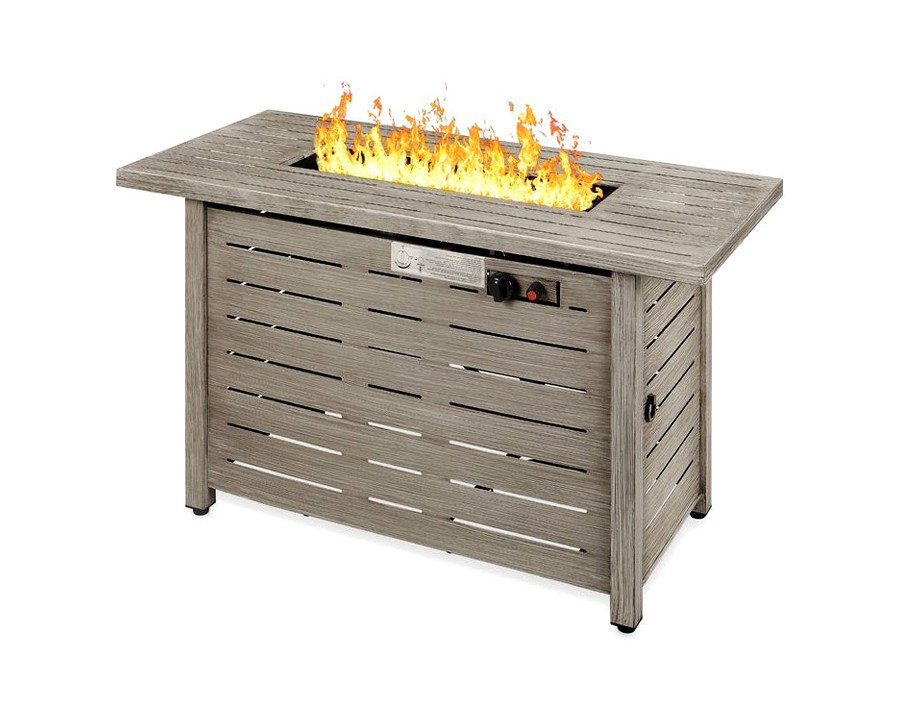 FaFurn Outdoor Heating Steel Lp Gas Propane Fire Pit with Auto Ignition - Gray