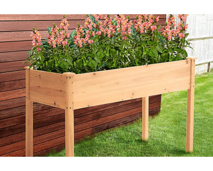 FaFurn - Outdoor Wood Raised Garden Bed Planter Box 46 X 22 X 30-Inch High