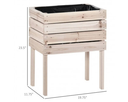 FaFurn - 4-Piece Garden Bed Planter Box in Fir Wood