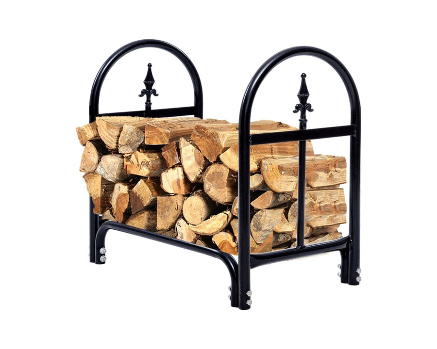 FaFurn - 2 Ft. Small Indoor/Outdoor Heavy Duty Steel Firewood Storage Holder