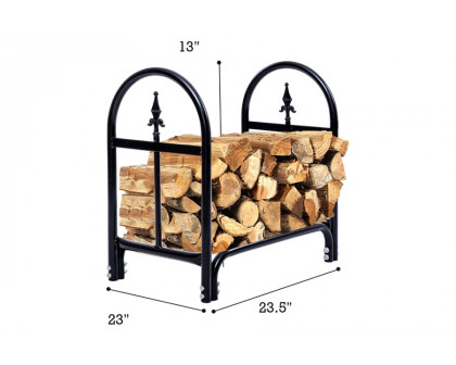 FaFurn - 2 Ft. Small Indoor/Outdoor Heavy Duty Steel Firewood Storage Holder