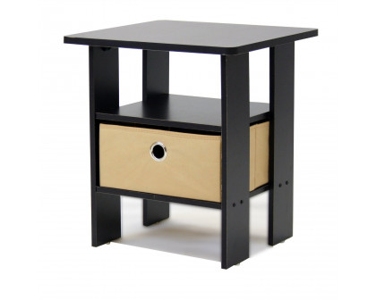 FaFurn - Nightstand in Espresso, Wood