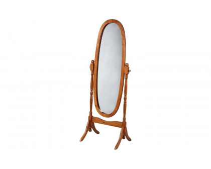 FaFurn - Oval Cheval Floor Mirror Full Length Solid Wood