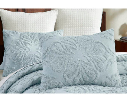 FaFurn Full Size 3-Piece Coverlet Bedspread Set - Blue, Cotton