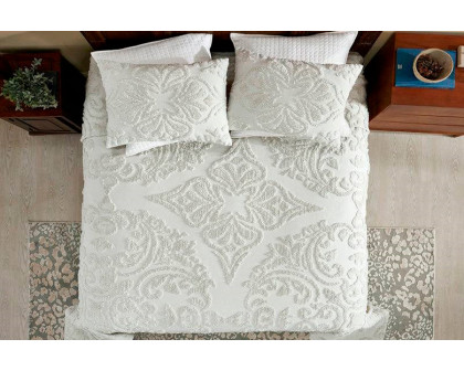 FaFurn Full Size 3-Piece Coverlet Bedspread Set - Ivory, Cotton