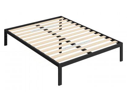 FaFurn - Metal Platform Bed Frame with Wood Slats 700 Lbs Weight Capacity